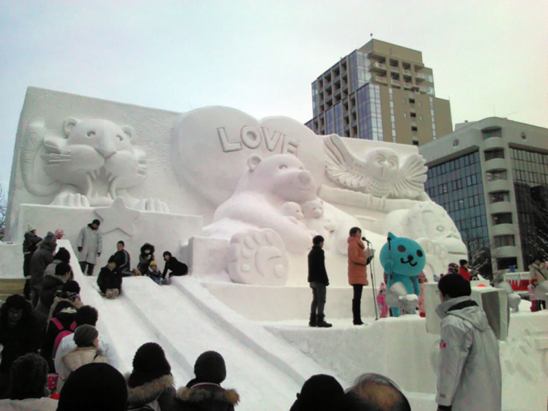 7丁目 環境広場の雪像