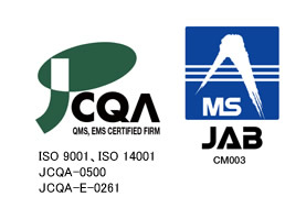 ISO 9001、ISO 14001 JCQA-0500 JCQA-E-0261