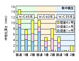 促進中性化試験結果