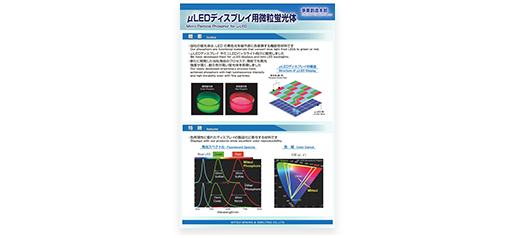 μLEDディスプレイ用微粒蛍光体